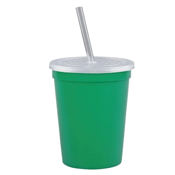 Molded in USA 16 oz. Stadium Cup with Lid & Straw... from ASI 40480 Koozie Group
