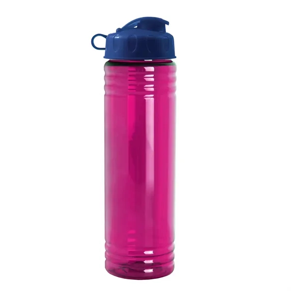 New Slim Cylinder Design 24 oz. Transparent Water Bottles with Flip... from ASI 40480 Koozie Group