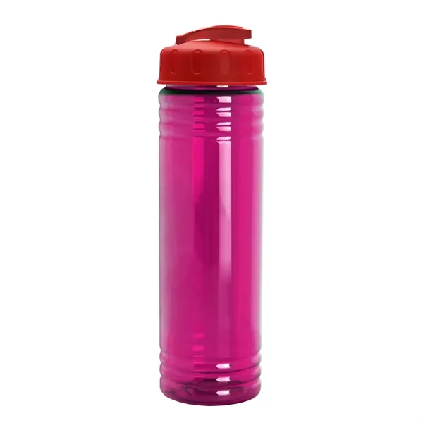 Slim Cylinder Design 24 oz Transparent Sport Bottles with Flip Top... from ASI 40480 Koozie Group