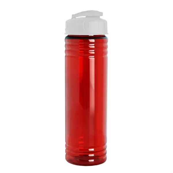 Slim Cylinder Design 24 oz Transparent Sport Bottles with Flip Top... from ASI 40480 Koozie Group