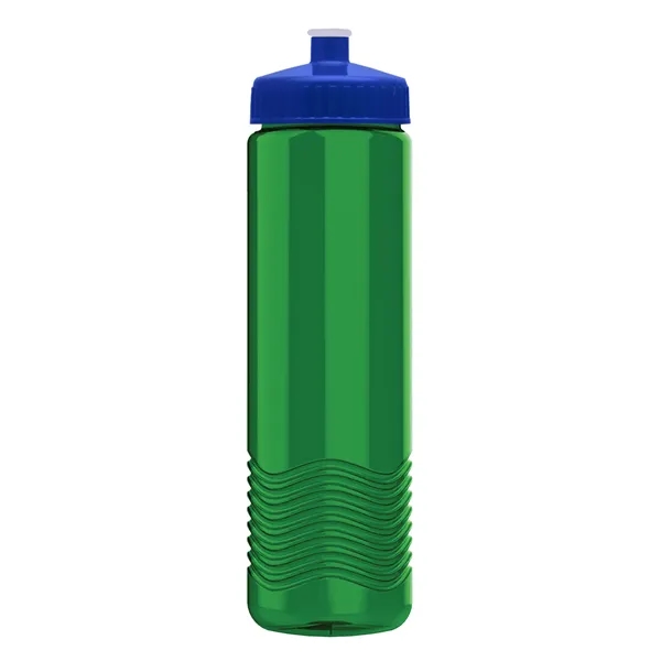 New Slim Cylinder Design 24 oz. Transparent Water Bottles with Push-Pull... from ASI 40480 Koozie Group
