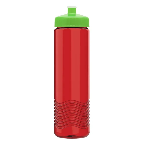 New Slim Cylinder Design 24 oz. Transparent Water Bottles with Push-Pull... from ASI 40480 Koozie Group