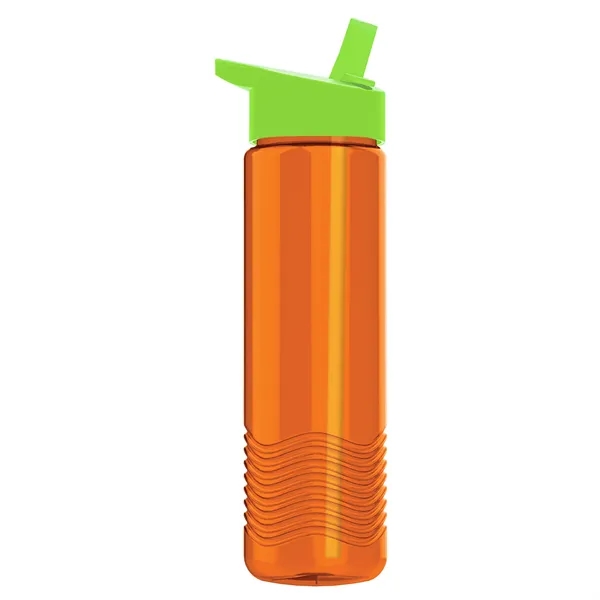 New Slim Cylinder Wave Design 24 Oz Wave Bottle With Flip... from ASI 40480 Koozie Group