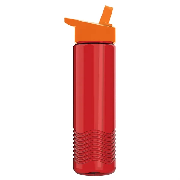 New Slim Cylinder Wave Design 24 Oz Wave Bottle With Flip... from ASI 40480 Koozie Group