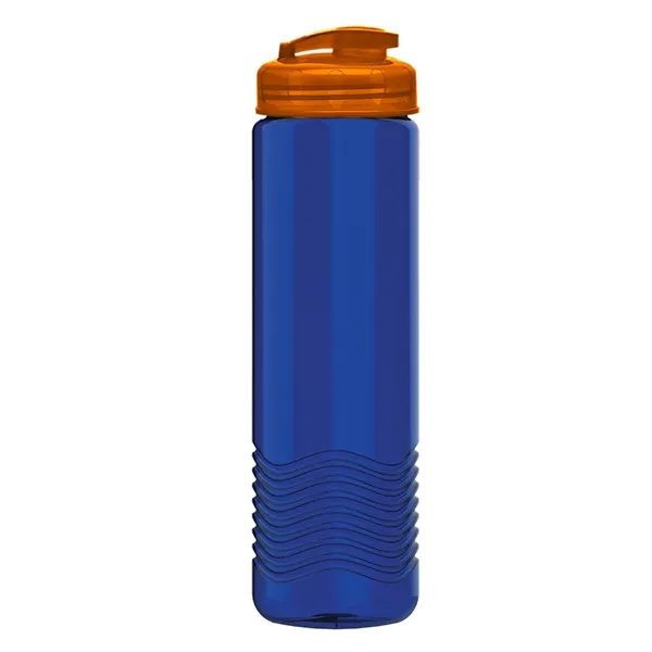 24 oz. Transparent Bottle with USA Flip lid. Unique Slim Cylinder... from ASI 40480 Koozie Group