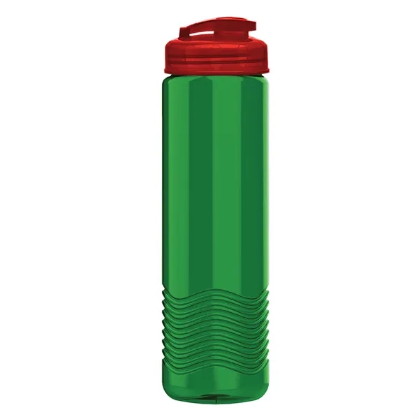 24 oz. Transparent Bottle with USA Flip lid. Unique Slim Cylinder... from ASI 40480 Koozie Group