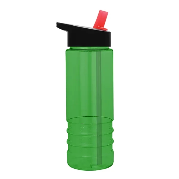 Salute-2, 24 oz Transparent Bottle with Flip Straw Lid... from ASI 40480 Koozie Group