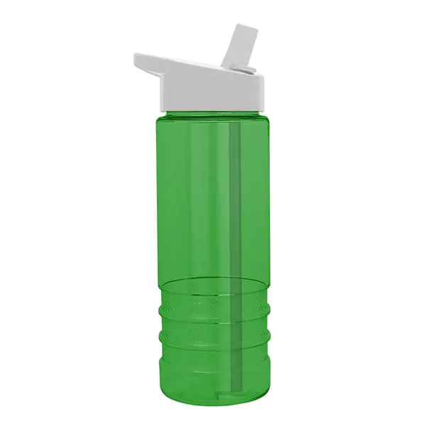 Salute-2, 24 oz Transparent Bottle with Flip Straw Lid... from ASI 40480 Koozie Group