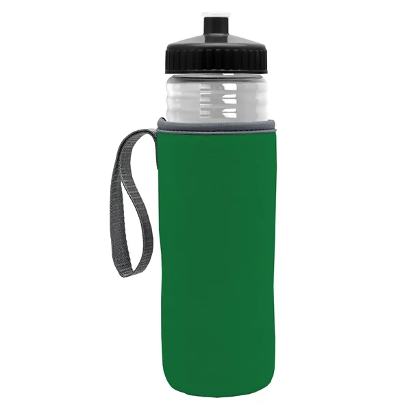 24 oz. Sports Bottle & Caddy - Push-Pull Lid... from ASI 40480 Koozie Group