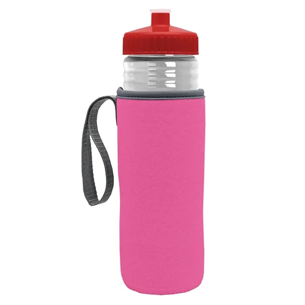 24 oz. Sports Bottle & Caddy - Push-Pull Lid... from ASI 40480 Koozie Group