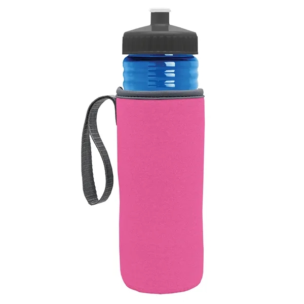 24 oz. Sports Bottle & Caddy - Push-Pull Lid... from ASI 40480 Koozie Group
