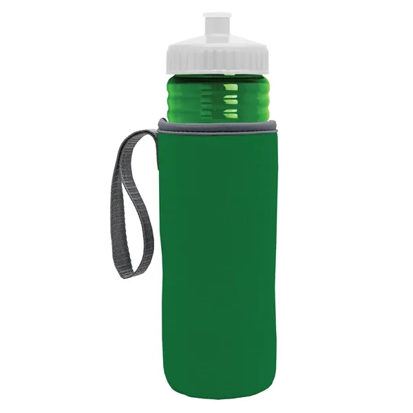 24 oz. Sports Bottle & Caddy - Push-Pull Lid... from ASI 40480 Koozie Group