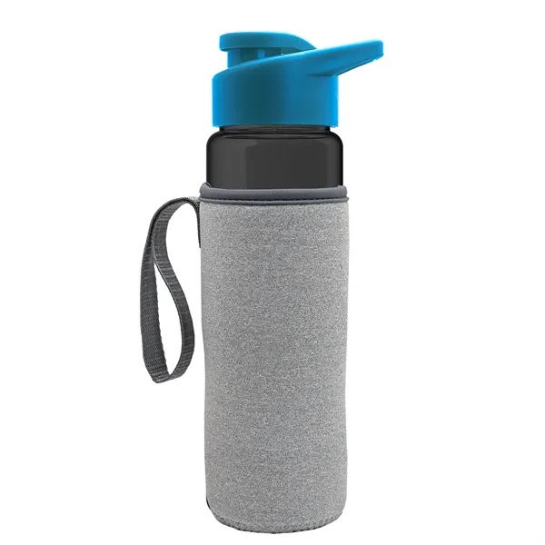 24 oz. Transparent Sports bottle with drink-thru lid  & Caddy... from ASI 40480 Koozie Group