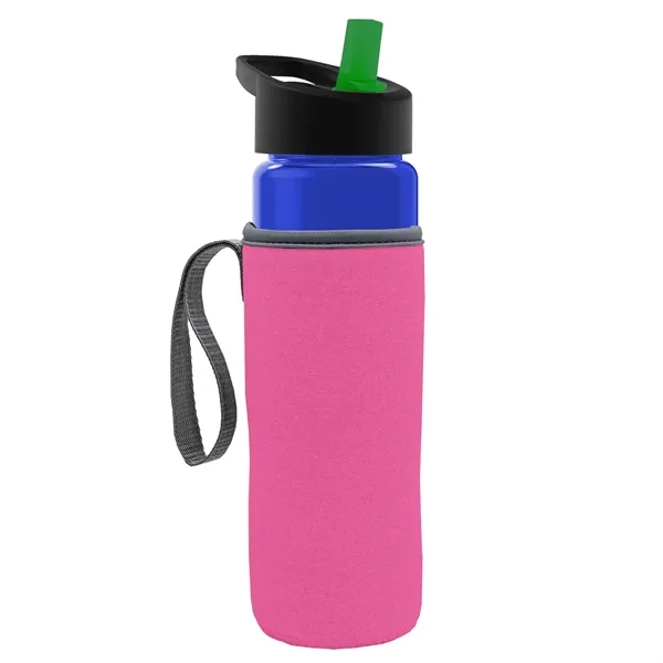 24 Oz Bottle- Flip Straw Lid & Insulator Caddy... from ASI 40480 Koozie Group