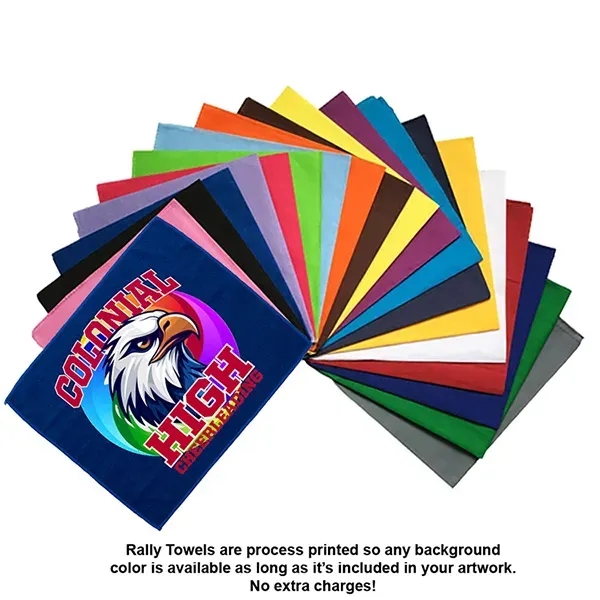 The "AnyColor" Rally Towel is an extra-large 15" x 18."... from ASI 62660 Innovation Line