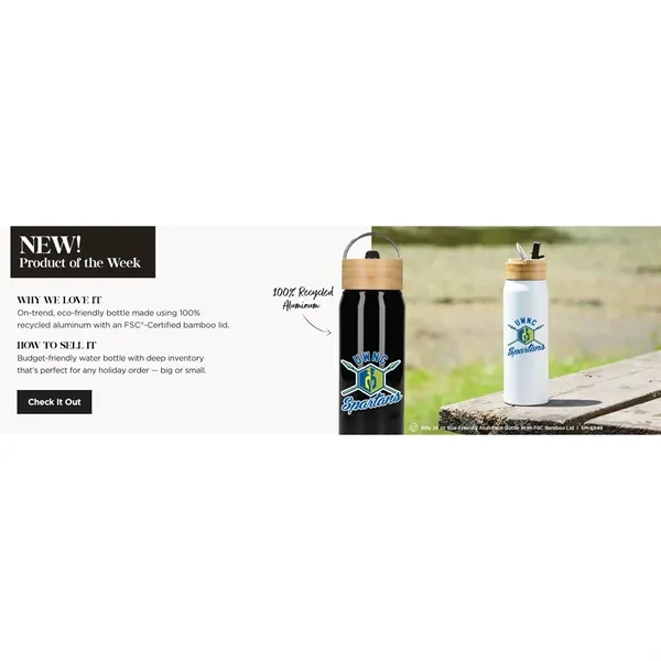 26 oz. aluminum bottle with bamboo lid.... from ASI 66887 PCNA / Bullet