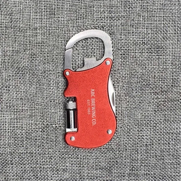 3-in-1 aluminum pocket beer opener with light and knife for custom... from ASI 72657 Active Life Promo / Active Life