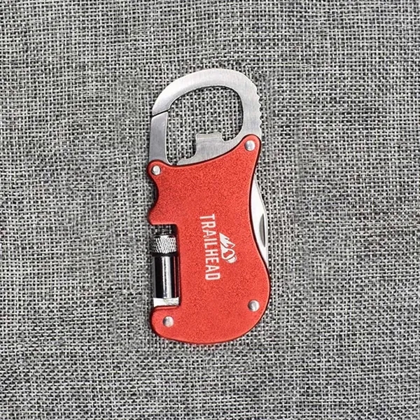 3-in-1 aluminum pocket beer opener with light and knife for custom... from ASI 72657 Active Life Promo / Active Life