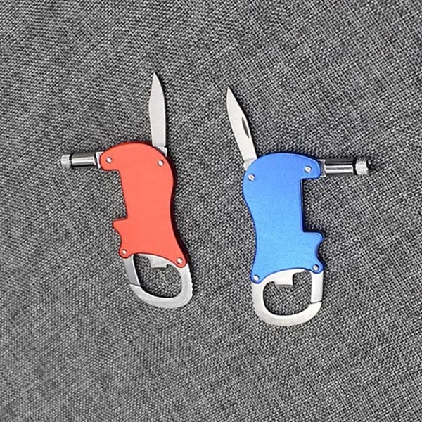 3-in-1 aluminum pocket beer opener with light and knife for custom... from ASI 72657 Active Life Promo / Active Life