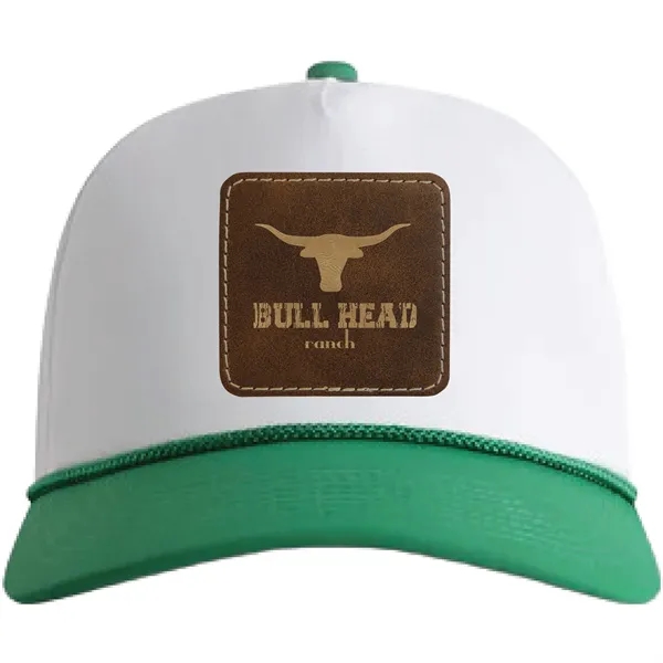 Imperial 5054UT 5-Panel The Harrison Two-Tone Rope Cap with leatherette patch... from ASI 74601 Calico