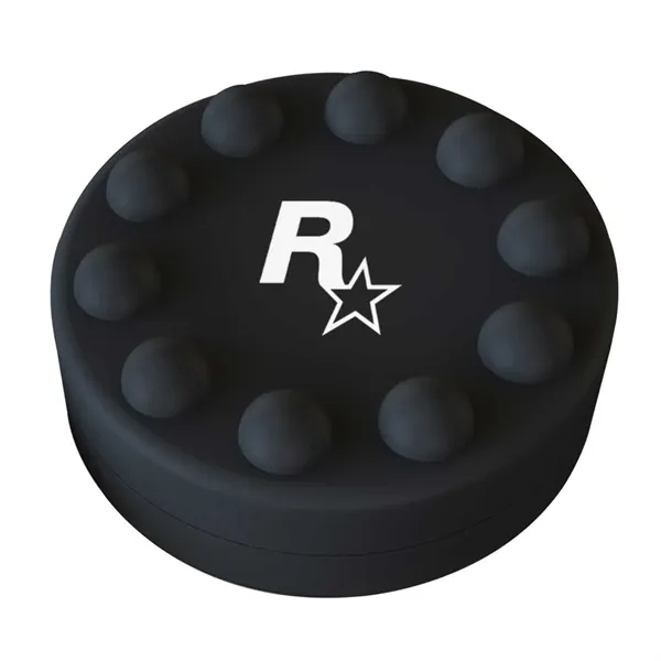 3" Diameter Hockey puck shaped push pop silicone fidget ball with... from ASI 63549 Jornik Manufacturing Corp