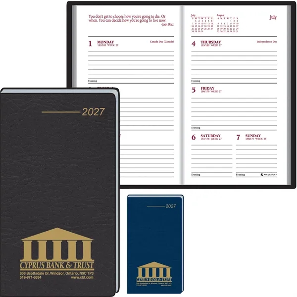 Weekly pocket-sized planner with reference section... from ASI 61966 HPG / Beacon Promotions HPG Gold
