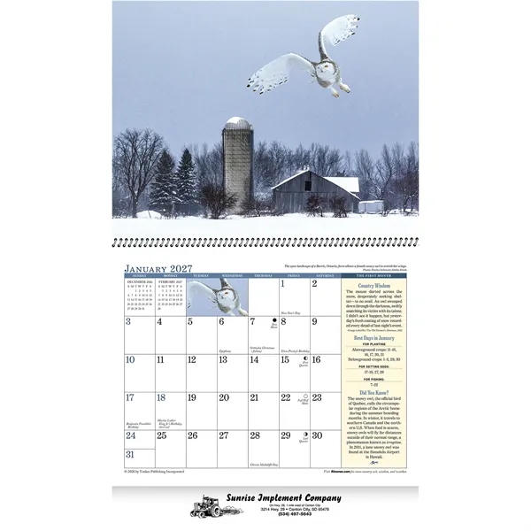 13 month spiral bound wall calendar that brings The Old Farmer's... from ASI 61966 HPG / Beacon Promotions HPG Gold
