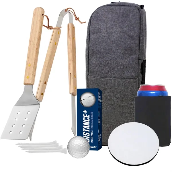 BBQ kit with 3 TaylorMade Distance Plus golf balls, 6-pack cooler,... from ASI 38120 Ball Pro / Diversified Quality Kitchenware