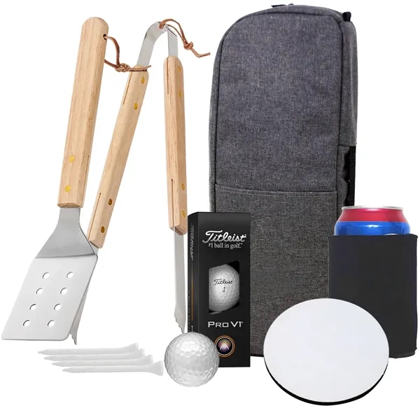 BBQ kit with 3 Titleist Pro V1 golf balls, 6-pack cooler,... from ASI 38120 Ball Pro / Diversified Quality Kitchenware