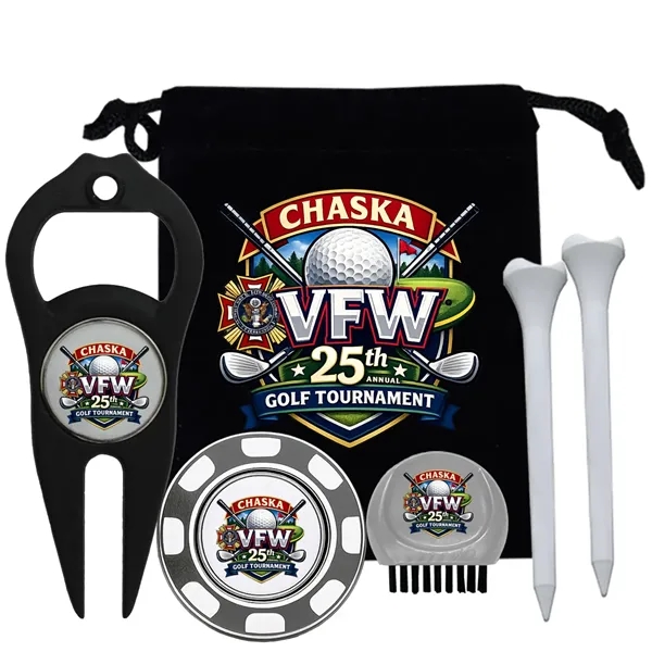 Platinum golf kit with ball marker, divot tool, D-Brush, tees and... from ASI 38120 Ball Pro / Diversified Quality Kitchenware
