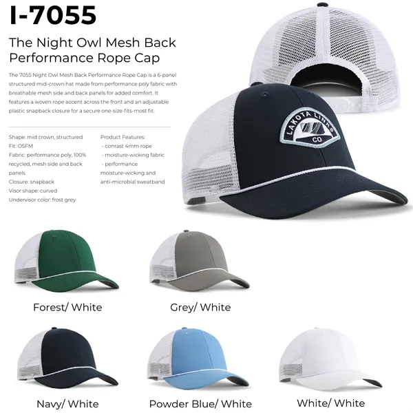 Imperial 7055 6-Panel The Night Owl Performance Rope Cap with leatherette... from ASI 74601 Calico