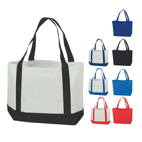 Canvas shopping tote bag with gusset and 22 inches handles.... from ASI 31517 Admart Products / Admart Line