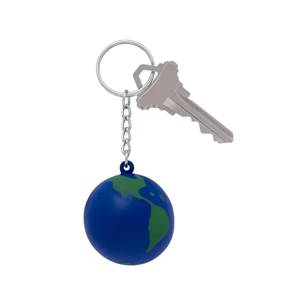 Globe Earth Shape Stress Ball Keychain... from ASI 79530 Prime Line