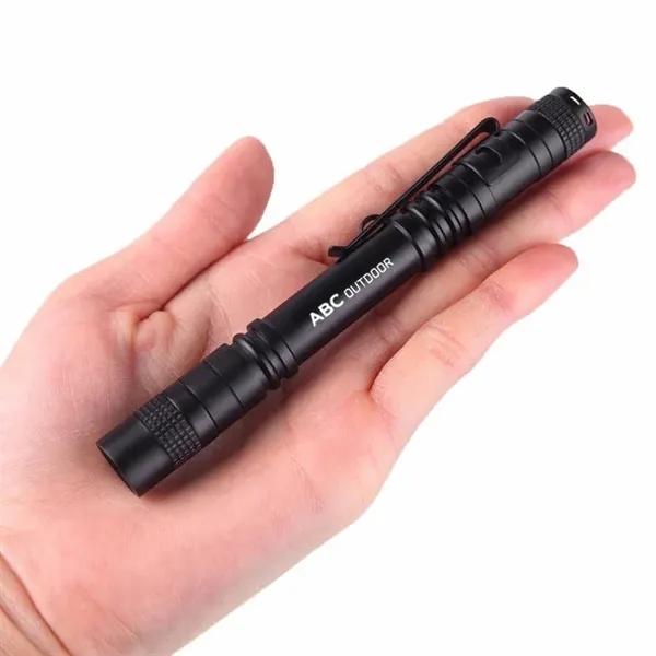 Compact aluminum rainproof flashlight with clip and three modes, ideal for... from ASI 72657 Active Life Promo / Active Life