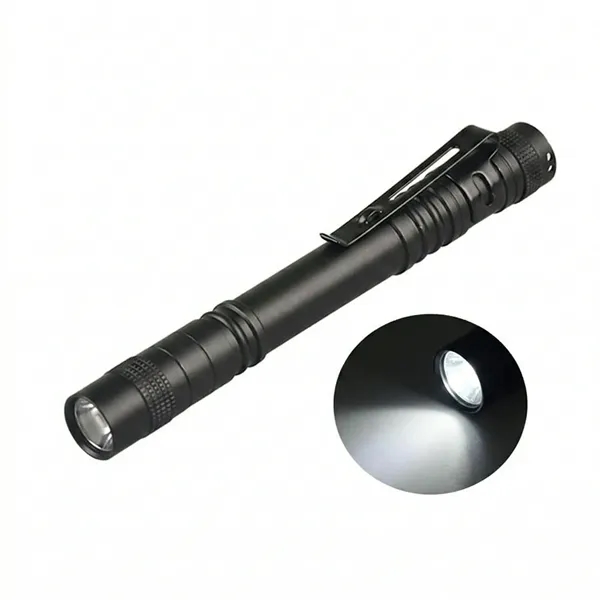 Compact aluminum rainproof flashlight with clip and three modes, ideal for... from ASI 72657 Active Life Promo / Active Life