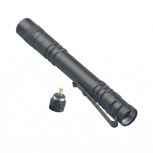 Compact aluminum rainproof flashlight with clip and three modes, ideal for... from ASI 72657 Active Life Promo / Active Life