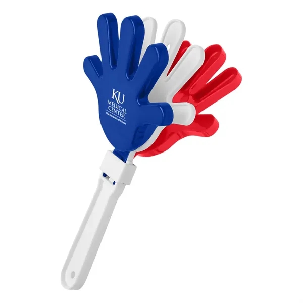 7" plastic hand klapper noisemaker with red, white and blue color.... from ASI 63549 Jornik Manufacturing Corp / Jornik