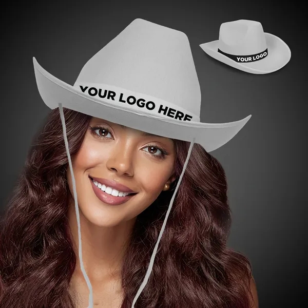 White Cowboy Hat with Band... from ASI 42016 Brighter Promotions Inc