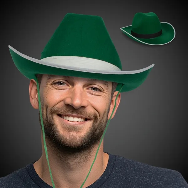 Green Cowboy Hat with Band... from ASI 42016 Brighter Promotions Inc