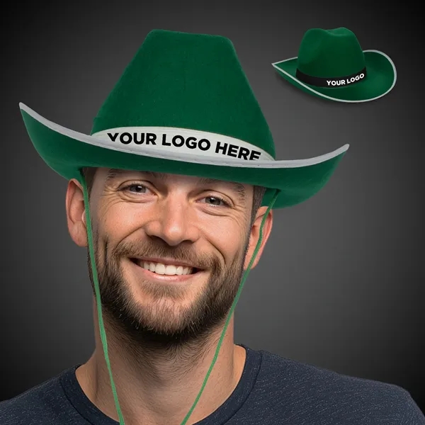 Green Cowboy Hat with Band... from ASI 42016 Brighter Promotions Inc