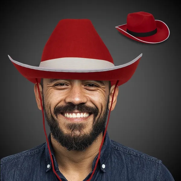 Red Cowboy Hat with Band... from ASI 42016 Brighter Promotions Inc