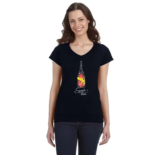 Gildan ladies' Softstyle 4.5 oz Fitted V-Neck T-Shirt... from ASI 30208 A P Specialties / AP Specialties