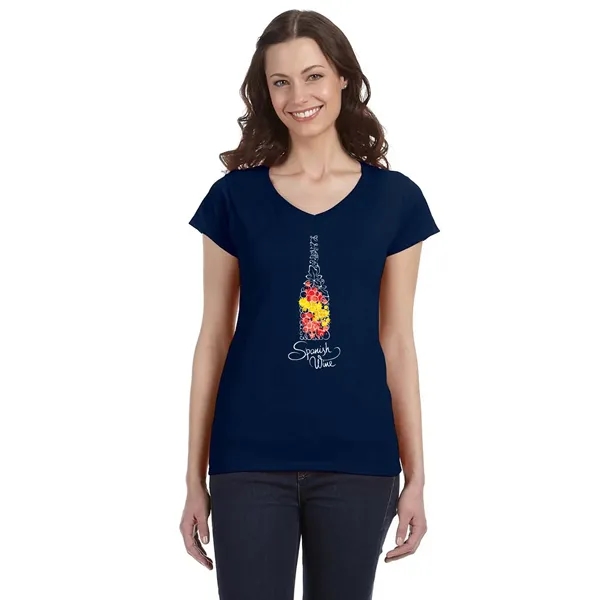 Gildan ladies' Softstyle 4.5 oz Fitted V-Neck T-Shirt... from ASI 30208 A P Specialties / AP Specialties