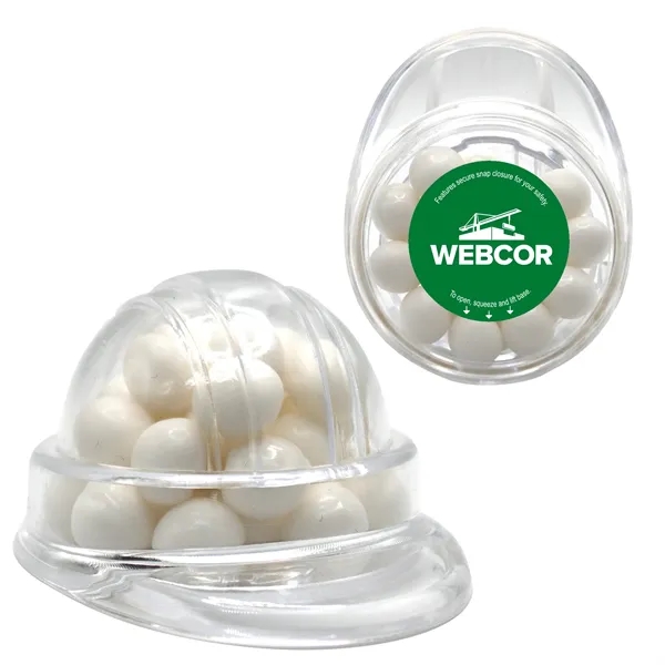 White Mints inside a hard-hat shaped container... from ASI 71685 Midnite Snax®