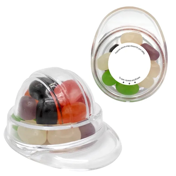 Assorted Jelly Beans inside a hard-hat shaped container... from ASI 71685 Midnite Snax®