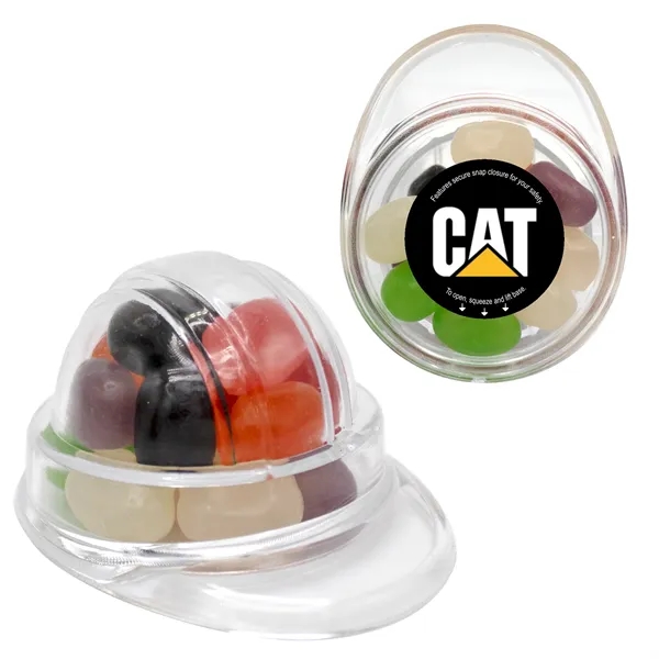 Assorted Jelly Beans inside a hard-hat shaped container... from ASI 71685 Midnite Snax®