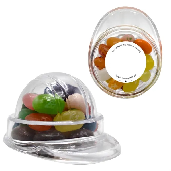 Jelly Belly® Jelly Beans inside a hard-hat shaped container... from ASI 71685 Midnite Snax®