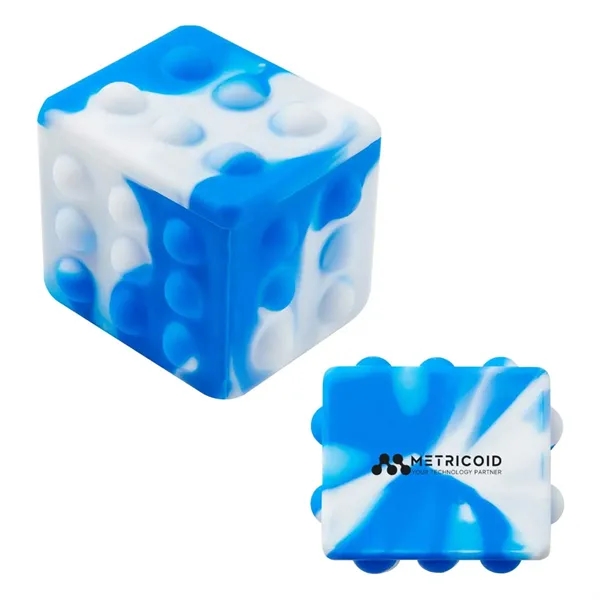Rectangle shaped silicone fidget ball with dimpled push-pop surface.... from ASI 63549 Jornik Manufacturing Corp