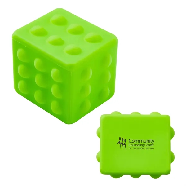 Rectangle shaped silicone fidget ball with dimpled push-pop surface.... from ASI 63549 Jornik Manufacturing Corp