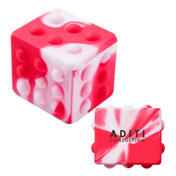 Rectangle shaped silicone fidget ball with dimpled push-pop surface.... from ASI 63549 Jornik Manufacturing Corp